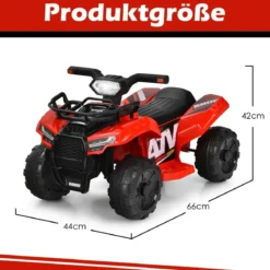 6V Elektro Kinderquad mit Stauraum & Musik & Hupe & LED Scheinwerfer Mini Elektroquad