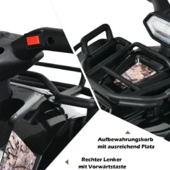 6V Elektro Kinderquad mit Stauraum & Musik & Hupe & LED Scheinwerfer Mini Elektroquad
