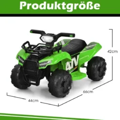 6V Elektro Kinderquad mit Stauraum & Musik & Hupe & LED Scheinwerfer Mini Elektroquad