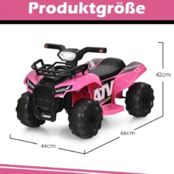 6V Elektro Kinderquad mit Stauraum & Musik & Hupe & LED Scheinwerfer Mini Elektroquad