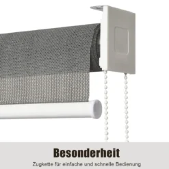 Verdunkelungsrollo Abdunkelungsrollo Thermorolle Sonnenschutz Sichtsschutz Kälteschutz 181 x 181 cm Grau