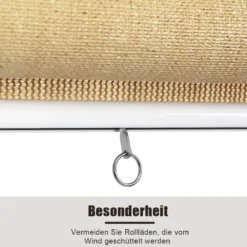Verdunkelungsrollo Abdunkelungsrollo Sichtsschutz Kälteschutz 181 x 181 cm Beige