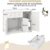 Versteck für die Katzentoilette mit 2 Schubladen & 3 Türen Holz Katzenschrank Katzenmöbel