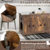 Verstecktes Katzenhaus mit Seitlichem Eingang aus Holz 70 x 52 x 51 cm Rustikales Braun
