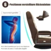 Verstellbarer 6-Positionen-Bodenstuhl Fußbodensessel mit Drehfuß 61-87 x 55 x 75 cm Beide + Braun