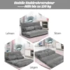 Verstellbares Bodensofa Multifunktionales 6-stufig einstellbar 178 x 98 x 18 cm Grau