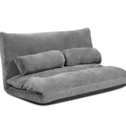 Verstellbares Bodensofa Multifunktionales 6-stufig einstellbar 178 x 98 x 18 cm Grau