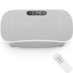 Vibrationsplatte mit 10 Geschwindigkeitsstufen & Fernbedienung Vibrationstrainer mit LED-Display Schwarz/Grau/Rosa/Weiß