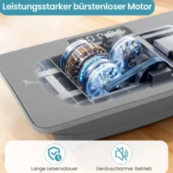 Vibrationsplatte Rüttelplatte mit Schwerkraftsensor & Fernbedienung Vibrationstrainer Schwarz/Grau