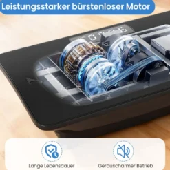 Vibrationsplatte Rüttelplatte mit Schwerkraftsensor & Fernbedienung Vibrationstrainer Schwarz/Grau