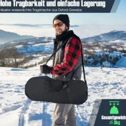 Vielseitiges Schneeschuhe-Set 53 cm ergonomische Schneeschuhe mit Doppel-Ratschenbindungssystem Silber