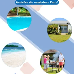 Vier-Gewinnt Spiel 4 Gewinnt Spielbrettsätze mit 42 Jumbo Ringen 120 x 42 x 104 cm Weiß + Dunkelblau