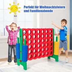 Vier-Gewinnt Spiel 4 Gewinnt Spielbrettsätze Vier in Einer Reihe Spiel mit 42 Jumbo-Ringen Bunt
