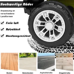 12V Kinderauto Elektroauto mit Musik Batteriebetriebenes Kinderauto 109 x 61 x 63,5 cm Grün