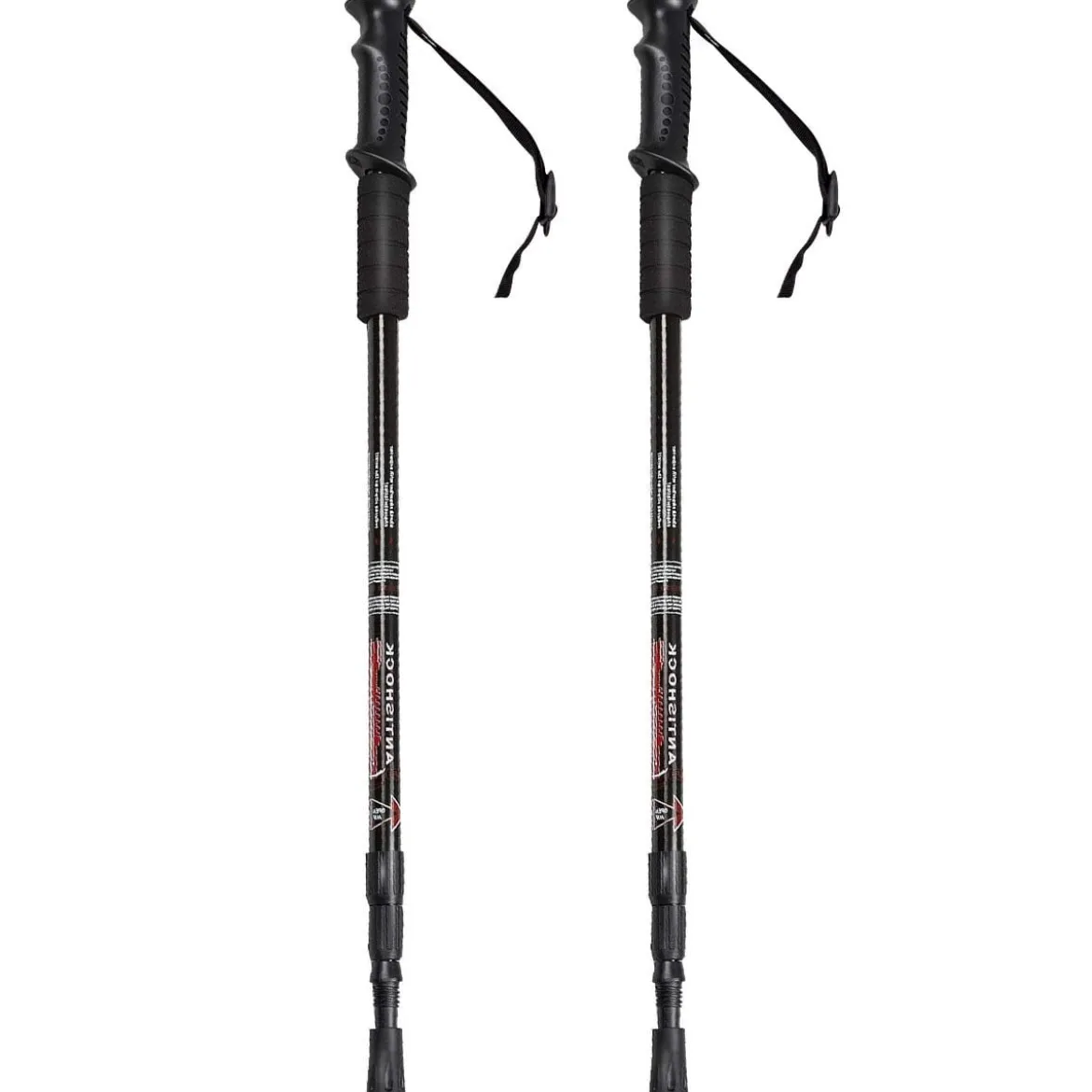 Wanderstöcke 2er Pack verstellbare Walking Kletter Stöcke 66-137 cm Schwarz