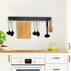 Wand Gerätehalter mit 4 Doppelhaken Gartengerätehalter bis zu 150kg Belastbar