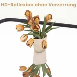 Wandspiegel Goldener Traditioneller Vintage-Barockspiegel Antiker Bogenspiegel 90 cm x 61 cm Schwarz