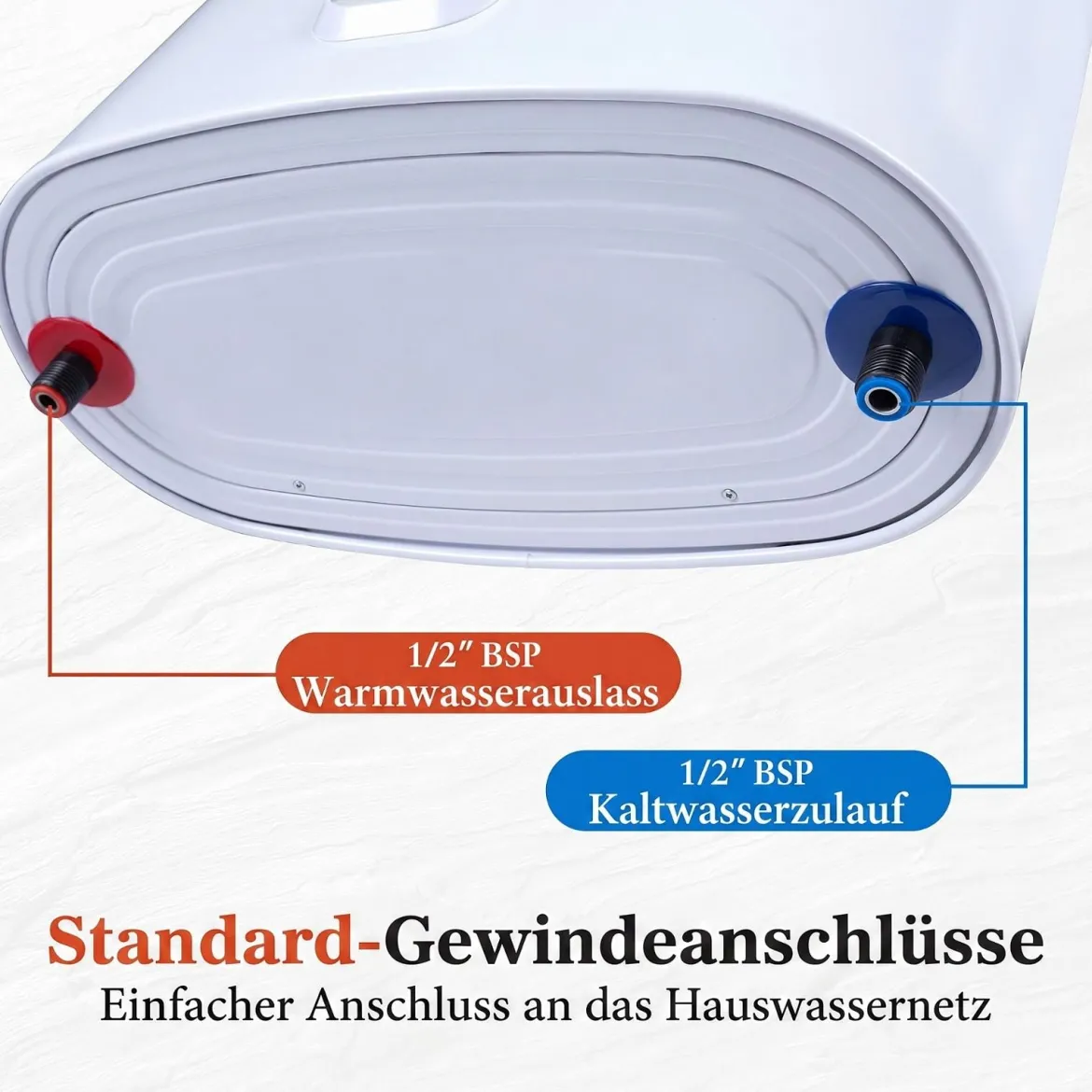 Warmwasserspeicher 25 L mit Doppelbehälter 1300 w und 2000 w Heizmodus 30 - 75 ℃