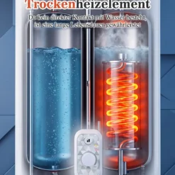 Warmwasserspeicher 25 L mit Doppelbehälter 1300 w und 2000 w Heizmodus 30 - 75 ℃