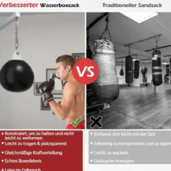 Wasser-Boxsack mit Einfüllrohr & Metallkette Hängender Punchingball Wasserboxsack Boxsack