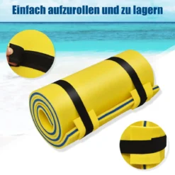 Wassermatte schwimmende Schaumstoffmatte XPE-Schaumstoff 220 x 90 x 4 cm Gelb+Blau