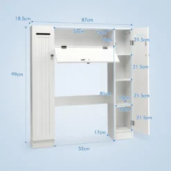 WC Toilette Überbauschrank Badregal