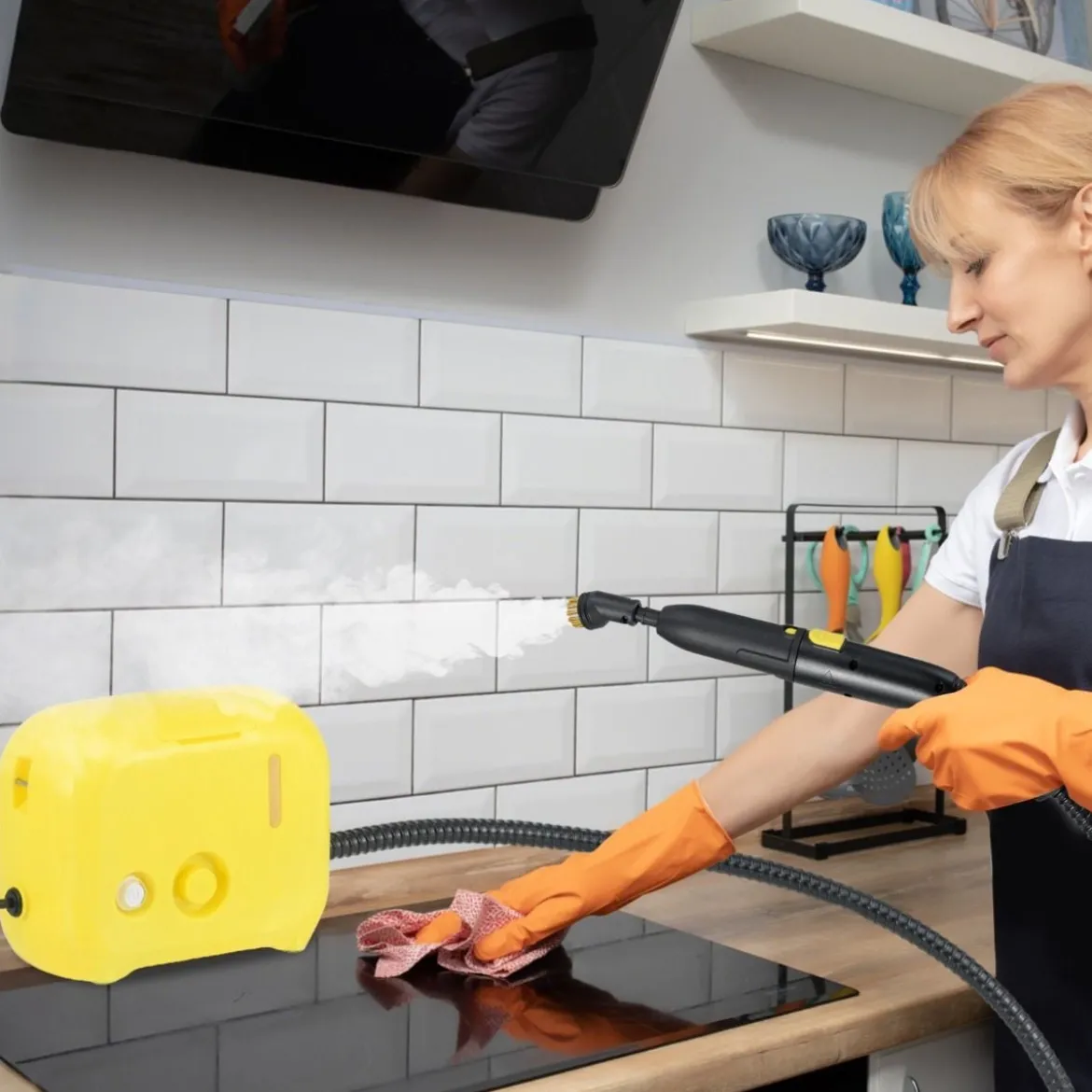1600W Dampfreiniger Dampfdruck: 3 bar, Aufheizzeit: 15s, Temperatur: bis zu 180℃ Handdampfreiniger