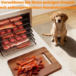 850W Dörrautomat mit 8 Einlegefächer Dörrgerät mit 48H Timer & 35℃-75℃ Temperaturregler Silber