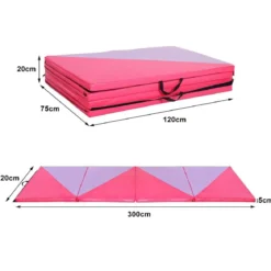 Weichbodenmatte Gymnastikmatte Yoga Turnmatte Klappmatte 4 x Klappbar Fitness 300x120x5cm