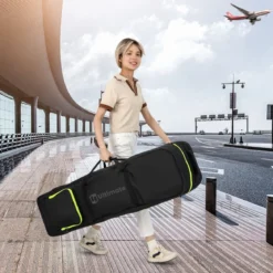 Weiche Golf-Reisetasche mit Rädern & Reißverschluss & Schlüssel Wasserdichte Golf-Reisetasche