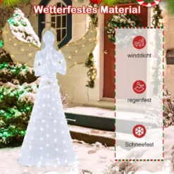Weihnachtsengel beleuchtet groß Weihnachtsdeko mit 150 LED-Lichtern