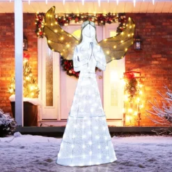 Weihnachtsengel beleuchtet groß Weihnachtsdeko mit 150 LED-Lichtern