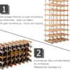 Weinregal aus Holz Flaschenregal Weinständer 40 Flaschen Holzregal Weinschrank