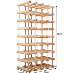 Weinregal aus Holz Flaschenregal Weinständer 40 Flaschen Holzregal Weinschrank