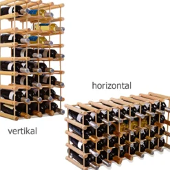 Weinregal aus Holz Flaschenregal Weinständer 40 Flaschen Holzregal Weinschrank