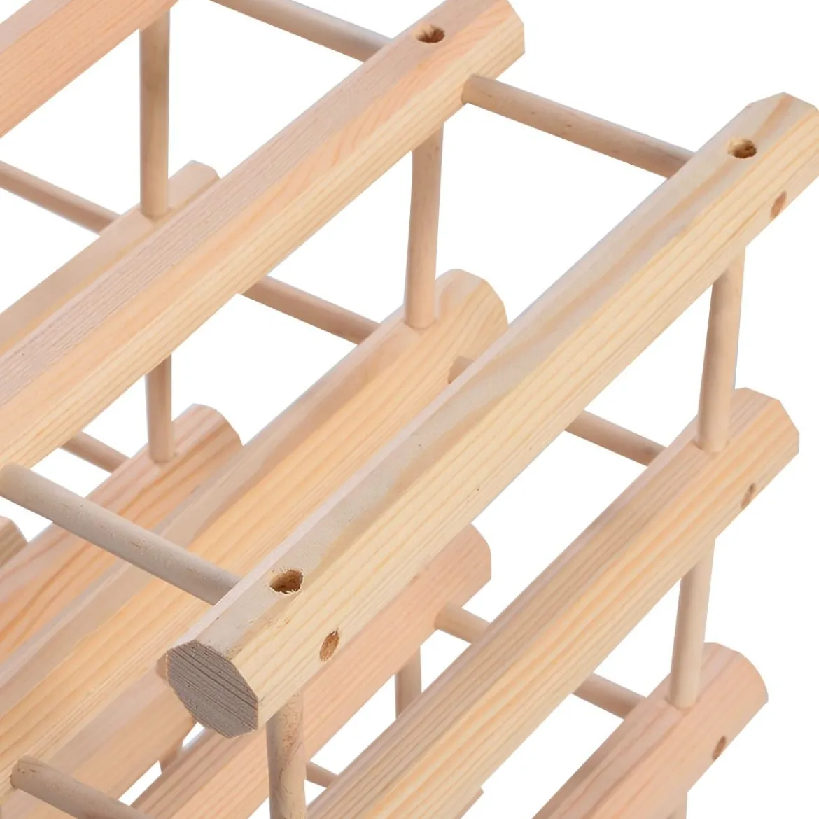 Weinregal aus Holz Flaschenregal Weinständer 40 Flaschen Holzregal Weinschrank
