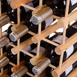 Weinregal aus Holz Flaschenregal Weinständer 40 Flaschen Holzregal Weinschrank