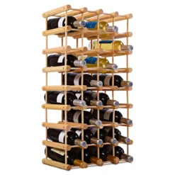Weinregal aus Holz Flaschenregal Weinständer 40 Flaschen Holzregal Weinschrank