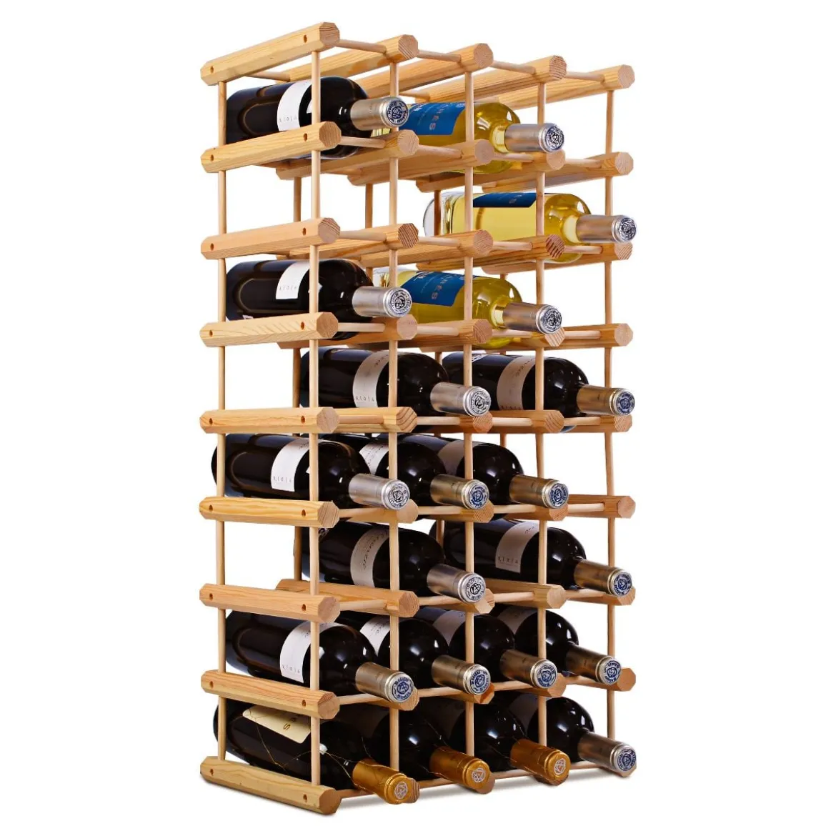 Weinregal aus Holz Flaschenregal Weinständer 40 Flaschen Holzregal Weinschrank