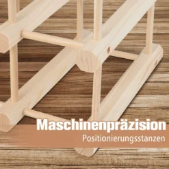 Weinregal aus Holz Flaschenständer Weinständer für 36 Flaschen Flaschenregal Weinflaschenhalter Natur