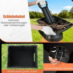 3000W Elektrischer Häcksler mit 50L Auffangbehälter Holzhäcksler Elektro Gartenhäcksler Orange