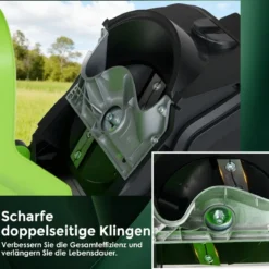 2800W Elektrischer Häcksler mit 50L Sammelbehälter Holzhäcksler Elektro Gartenhäcksler Grün