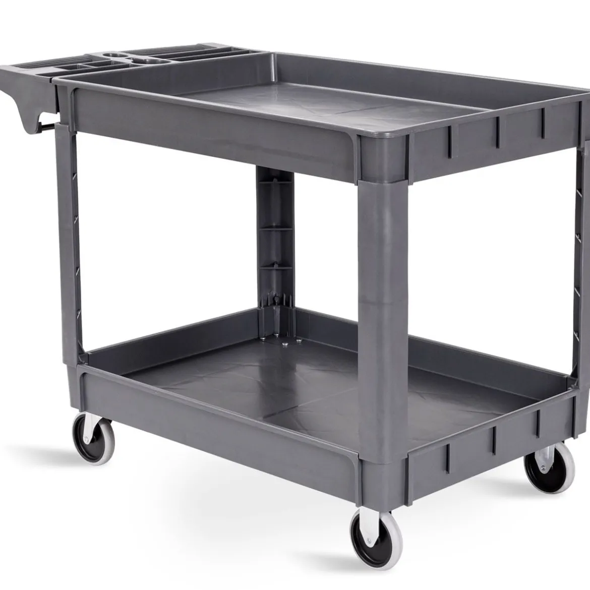 Werkstattwagen Werkzeugwagen Rollwagen mit 2 Fächer Grau 118 x 64 x 84 cm