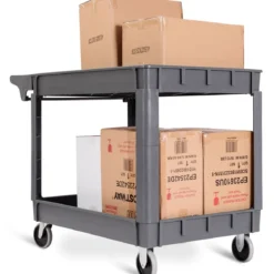Werkstattwagen Werkzeugwagen Rollwagen mit 2 Fächer Grau 118 x 64 x 84 cm