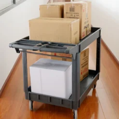 Werkstattwagen Werkzeugwagen Rollwagen mit 2 Fächer Grau 118 x 64 x 84 cm