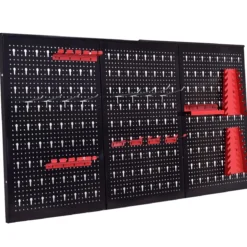 Werkzeugwand Lochwand Werkstattwand mit 17tlg. Werkzeughalter-Set 120x60cm erweiterbar