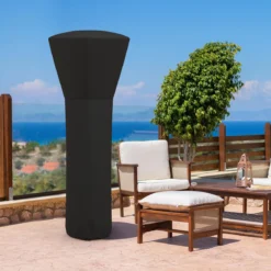 Wetterschutzhülle für Terrassenheizer Heizpilz Abdeckung Schutzhülle für Heizstrahler Schwarz
