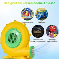 680W Hüpfburge-Gebläse mit Griff & Erdspießen Luftgebläse Radiallüfter