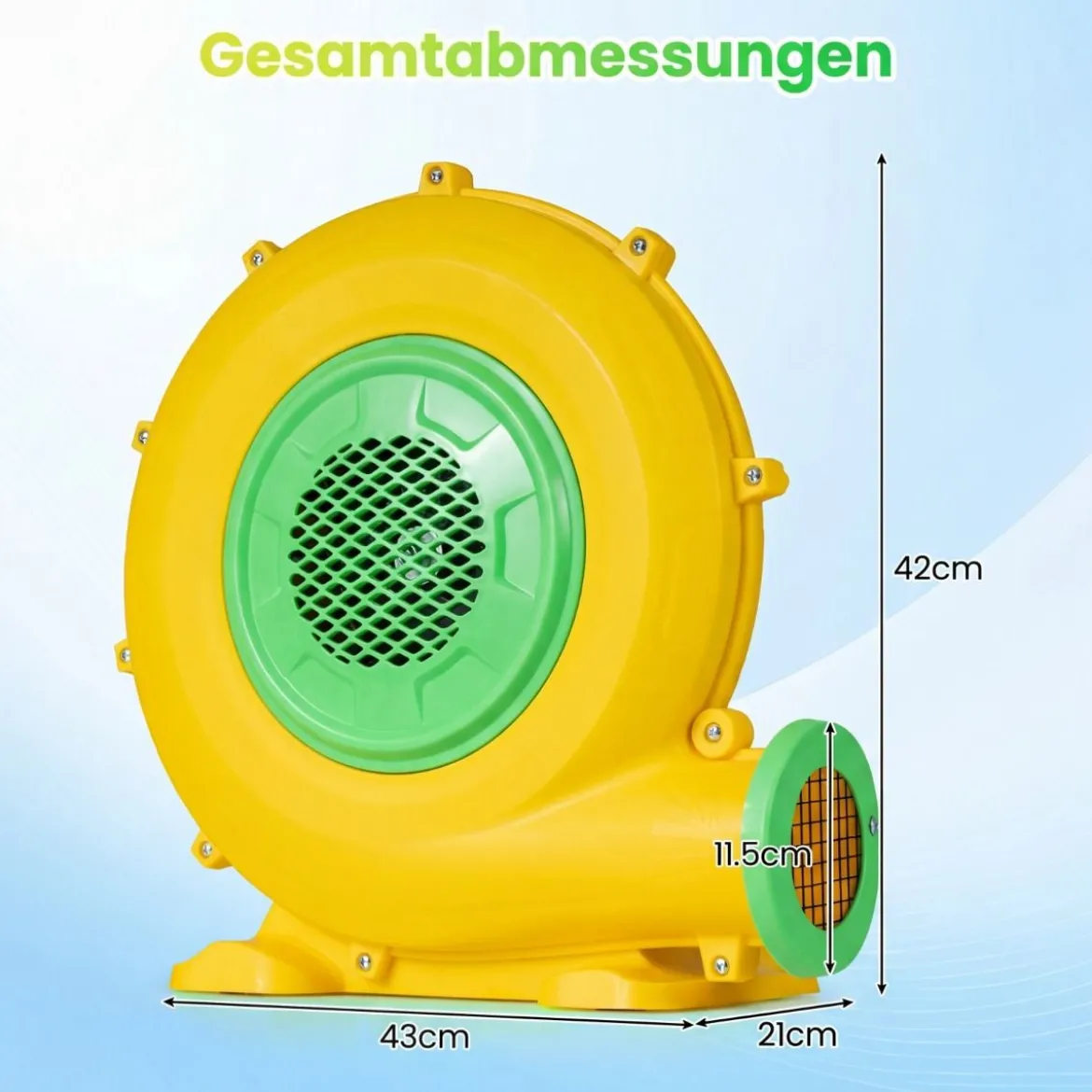 680W Hüpfburge-Gebläse mit Griff & Erdspießen Luftgebläse Radiallüfter