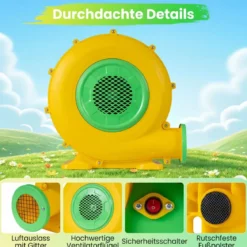 680W Hüpfburge-Gebläse mit Griff & Erdspießen Luftgebläse Radiallüfter